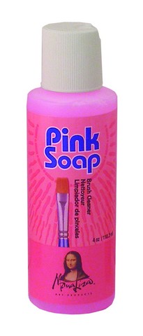 Pink Soap Brush and Hand Cleaner 4 Oz