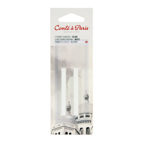 Conté Sketching Crayons HB White 2pk