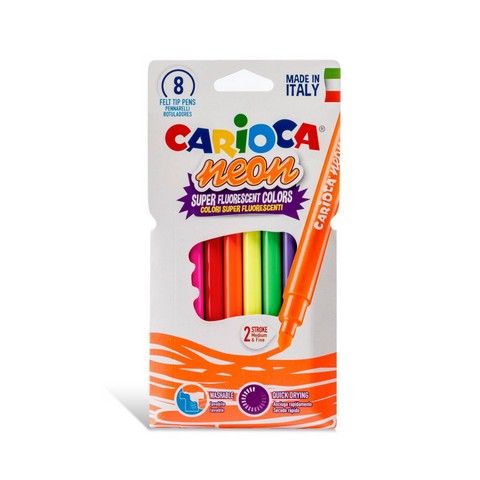 Carioca Felt Tip Pens Neon - 8PCS