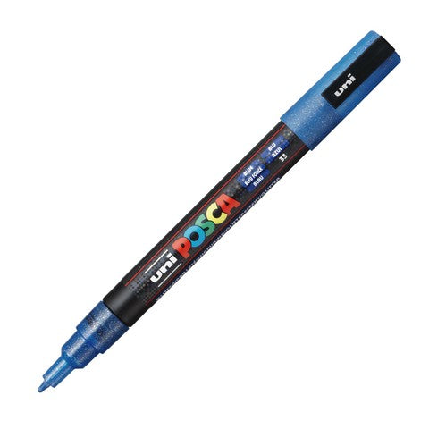 Posca Paint Marker PC-3M Fine Glitter Light Blue