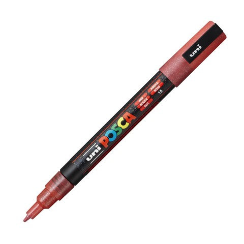 Posca Paint Marker PC-3M Fine Glitter Red