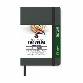 Pentalic Journal Pocket Ruled 4x6 Deep Gray