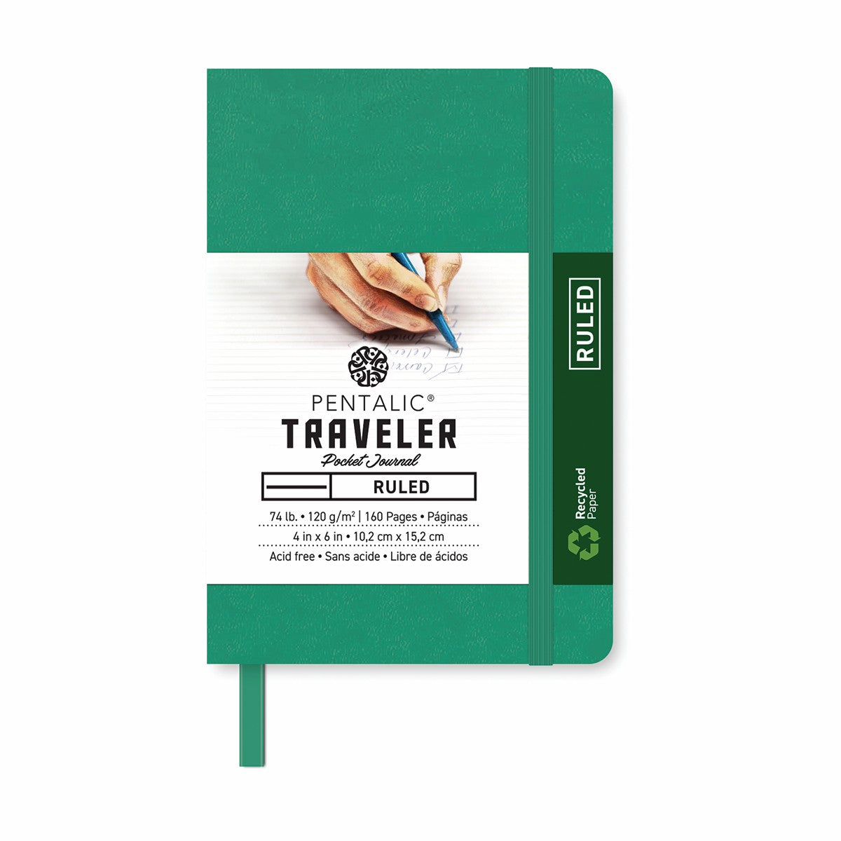 Pentalic Journal Pocket Ruled 4x6 Deep Mint