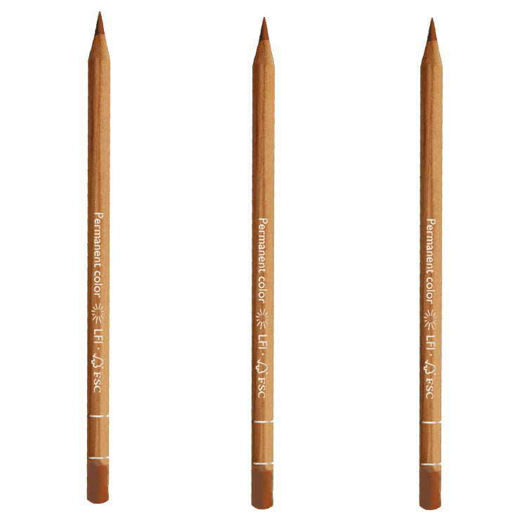 Caran d'Ache Luminance Pencil Brown Ochre Box of 3