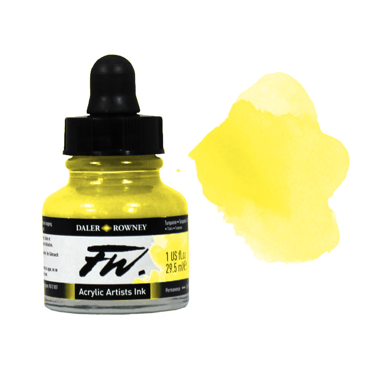 Daler Rowney FW Acrylic Ink 1oz Process Yellow