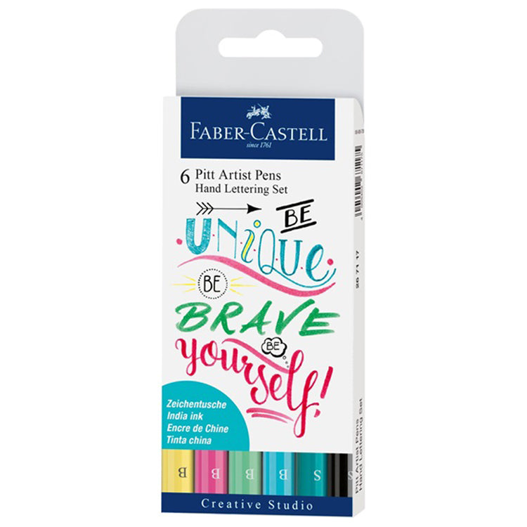 Pitt Artist Pen Handlettering 6 Piece Wallet Set #1
