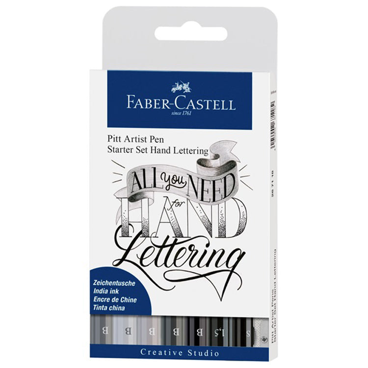 Pitt Artist Pen Handlettering 8 Piece Wallet Starter Set