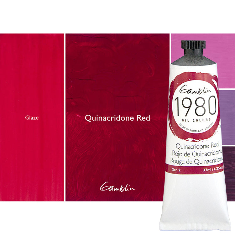 Gamblin 1980 Oil 37Ml Quinacridone Red