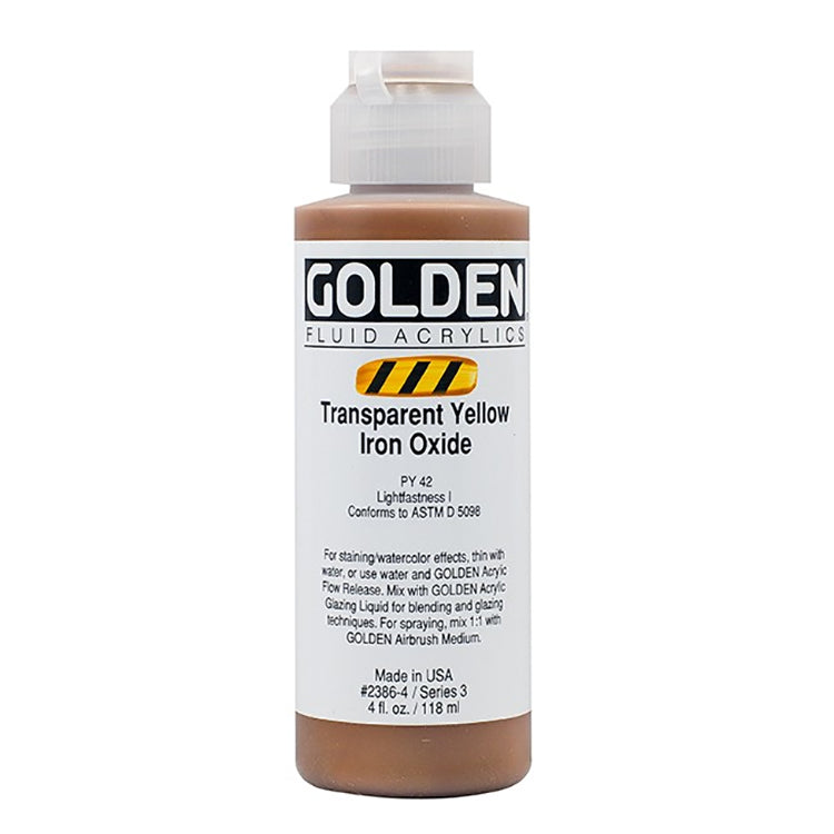 Golden Fluid Acrylic Yellow Oxide 4oz ⚠️