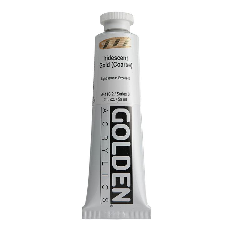 Golden Heavy Body Acrylic Iridescent Coarse Gold 2oz