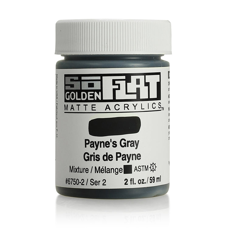 Golden SoFlat Matte Acrylic 2oz Payne's Gray S2