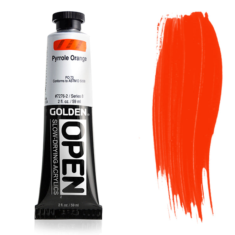 Golden Open Acrylic Pyrrole Orange 2oz