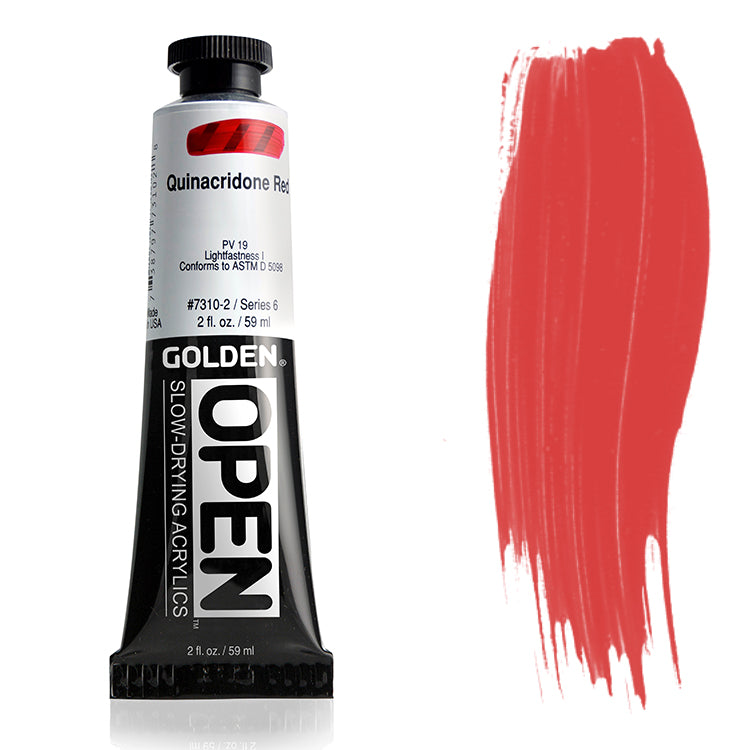 Golden Open Acrylic Quinacridone Red 2oz