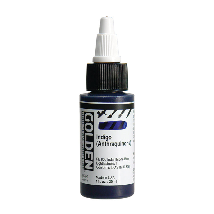 Golden High Flow Acrylic Indigo Anthraquinone 1oz