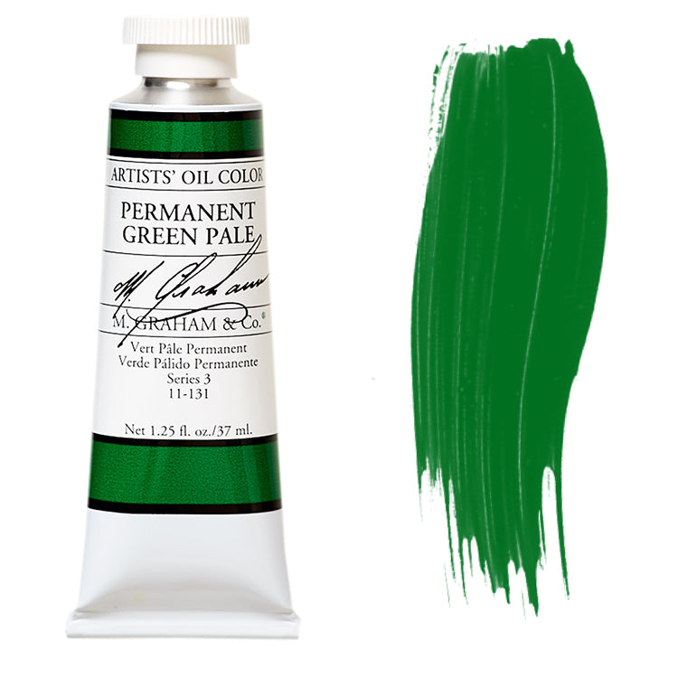 M. Graham Artist Oil Color Permanent Green Pale 1.25oz