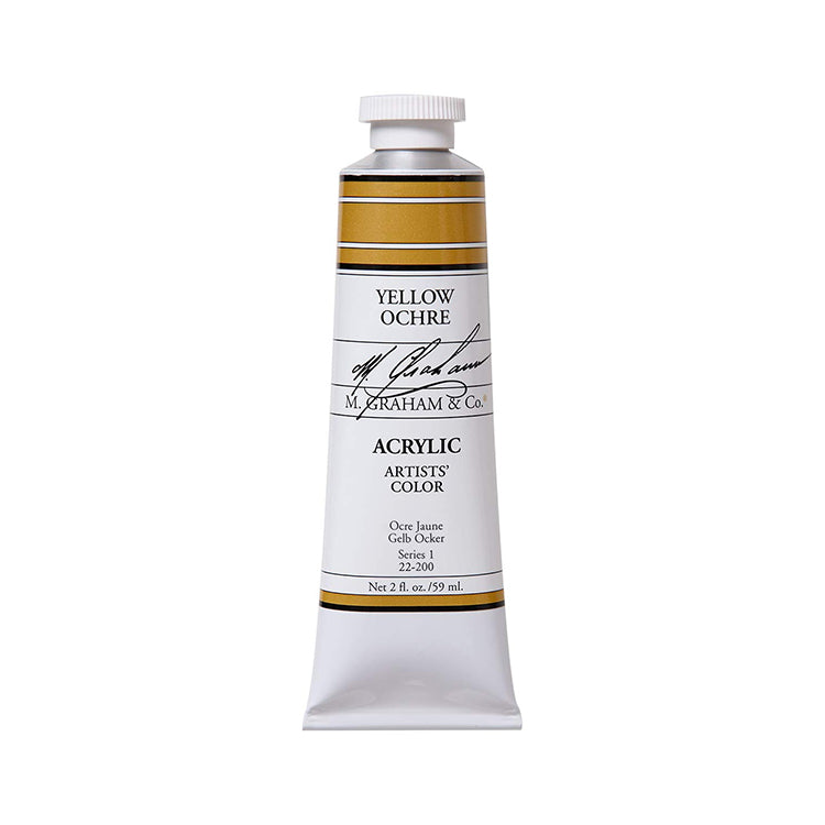 M Graham Artists Acrylic Yellow Ochre 59ml Tube