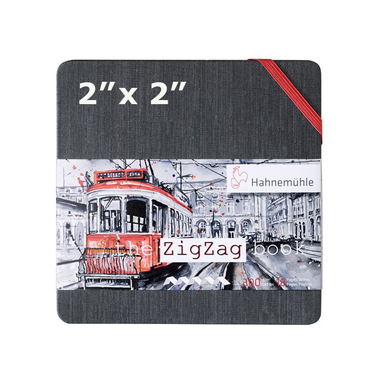 Hahnemuhle Zig Zag Mini Watercolor Journal 2x2 18 Panels