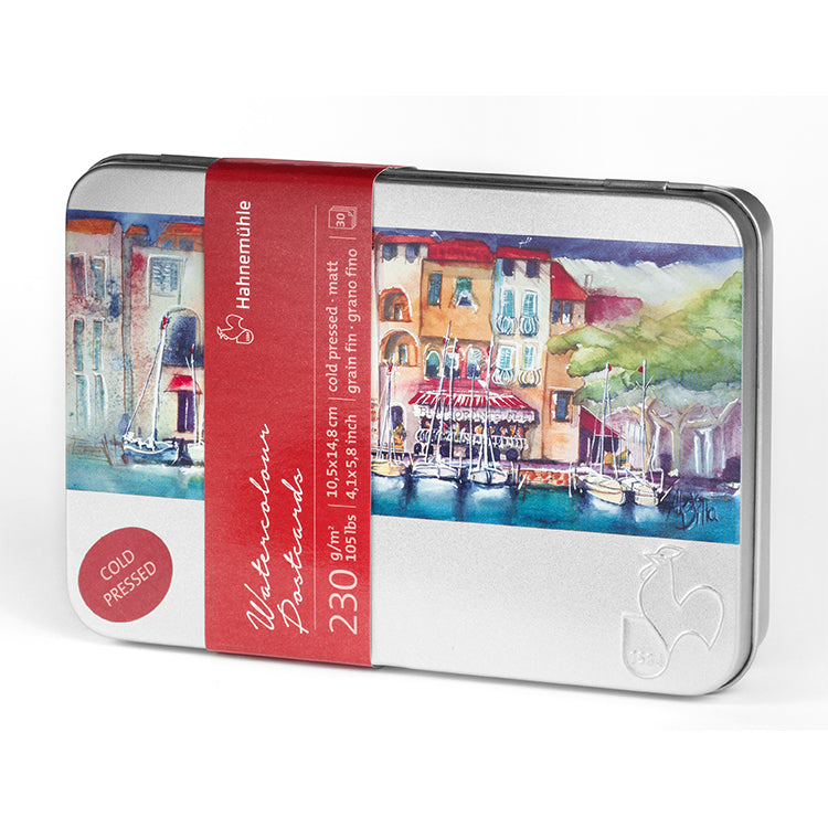 Hahnemuhle Watercolor Postcards 4x6 Cold Press Tin of 30