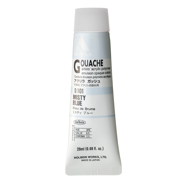 Holbein Acrylic Gouache 20ml Misty Blue