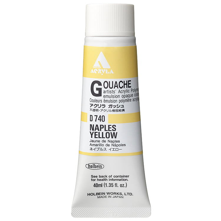 Holbein Acrylic Gouache 40ml Naples Yellow