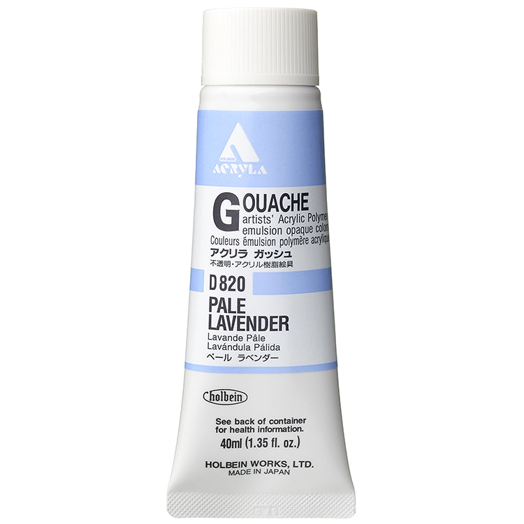 Holbein Acrylic Gouache 40ml Pale Lavender