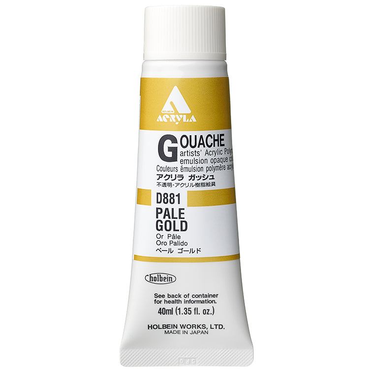 Holbein Acrylic Gouache 40ml Pale Gold