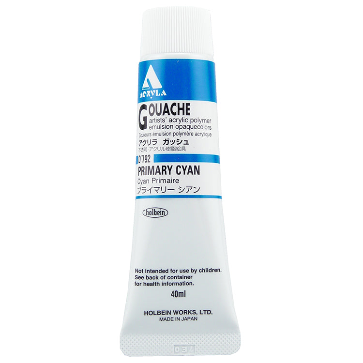 Holbein Acrylic Gouache 40ml Primary Cyan