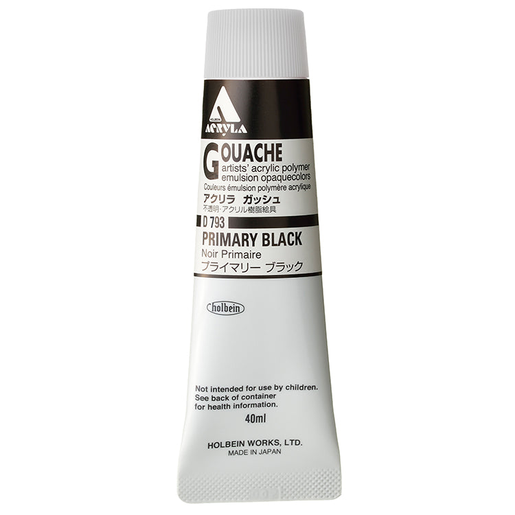 Holbein Acrylic Gouache 40ml Primary Black