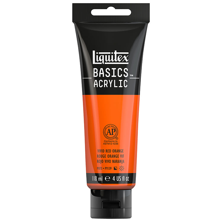 Liquitex Basics Acrylic Vivid Red Orange 118ml