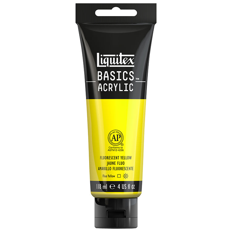 Liquitex Basics Acrylic Fluorescent Yellow 118ml