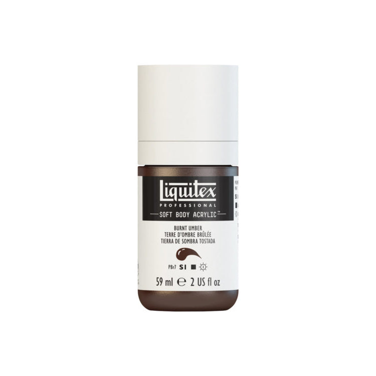 Liquitex Soft Body Acrylic Burnt Umber 59ml