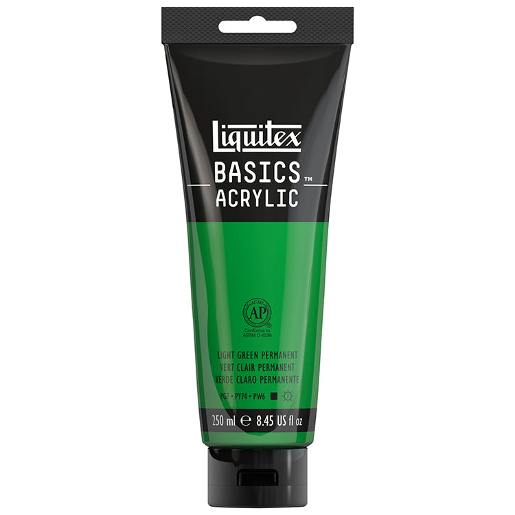 Liquitex Basics Acrylic Light Green Permanent 250ml