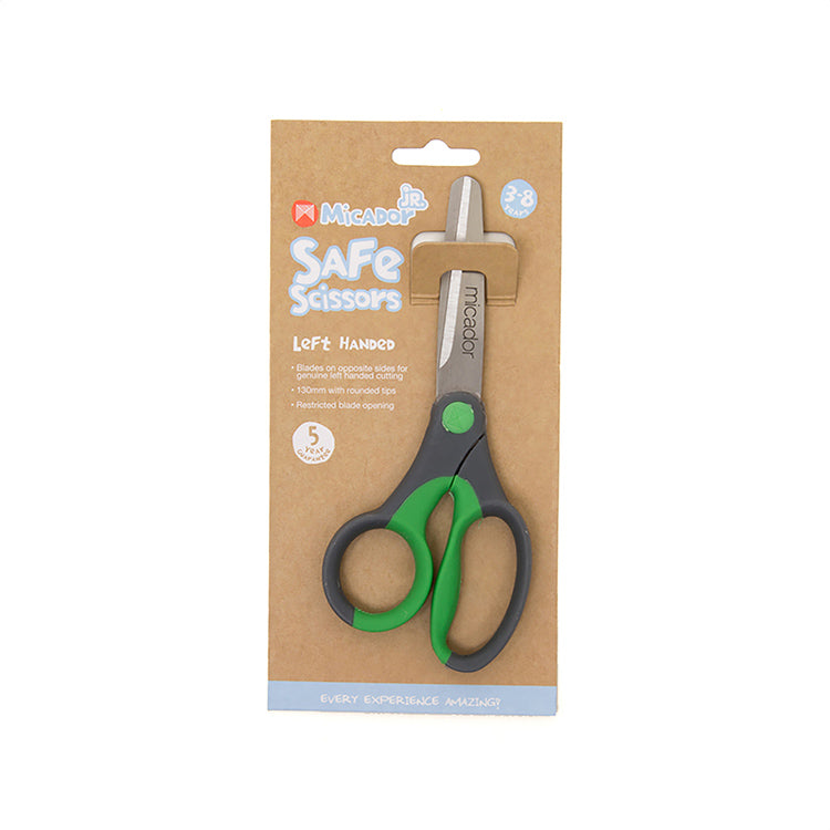 Safe Scissors Green Left Handed