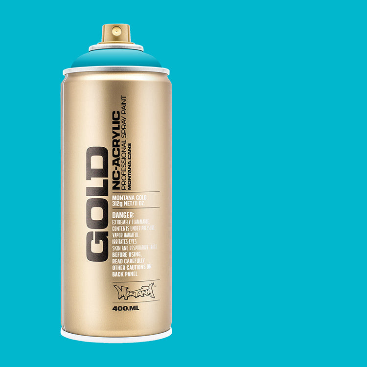 Montana Gold Acrylic Spray Paint 100 Percent Cyan ⚠️