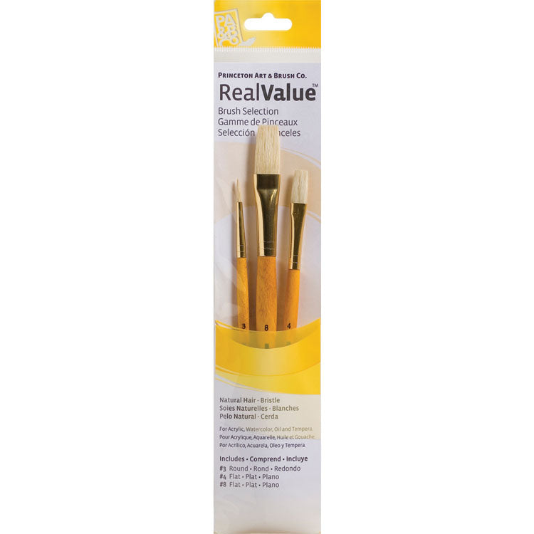 Princeton Brush Camel Bristle Value 3 Pack