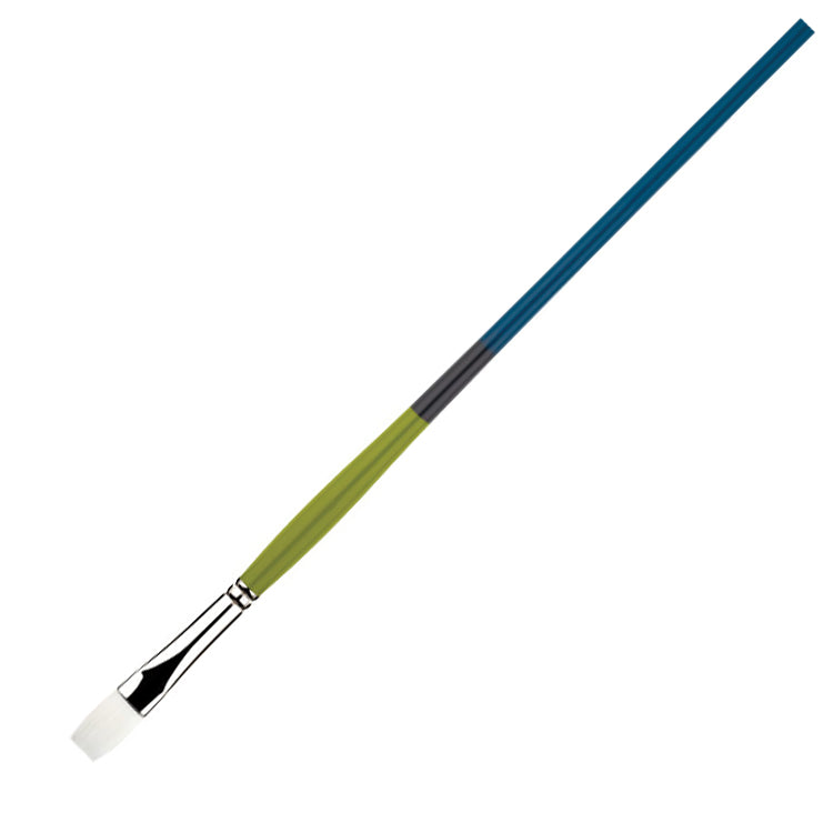 Princeton Snap! Brush White Taklon Flat 8 Long Handle