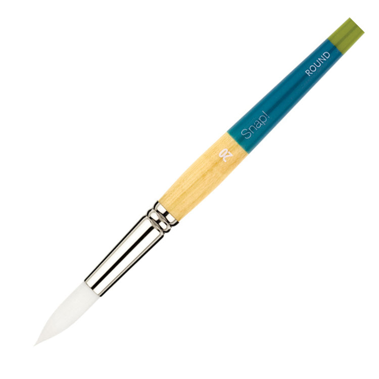 Princeton Snap! Brush White Taklon 10 Round Short Handle