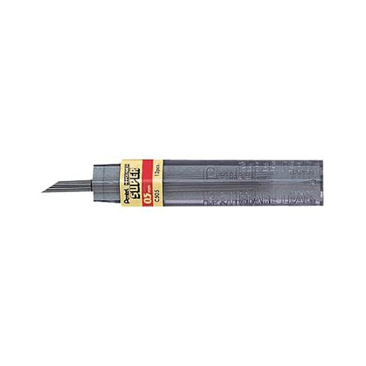 Pentel Mechanical Pencil Lead .5mm 5H 12 Pack