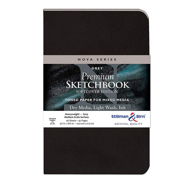 Stillman & Birn Nova Softcover 5.5x8.5 Black 46Sh