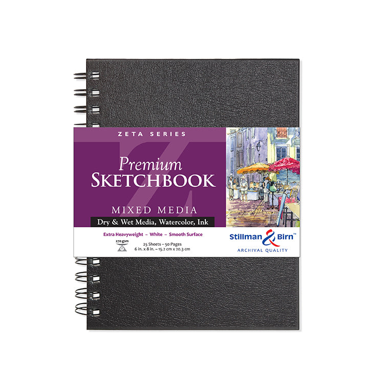 Stillman & Birn Zeta Wirebound Sketchbook 6x8 Ivory Extra Heavy Weight