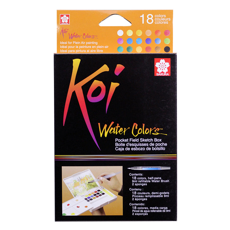 Koi Watercolor 18 Color Pocket Set