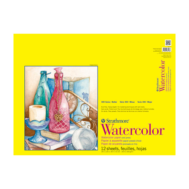 Strathmore 300 Watercolor Pad 18x24 Tape Bound