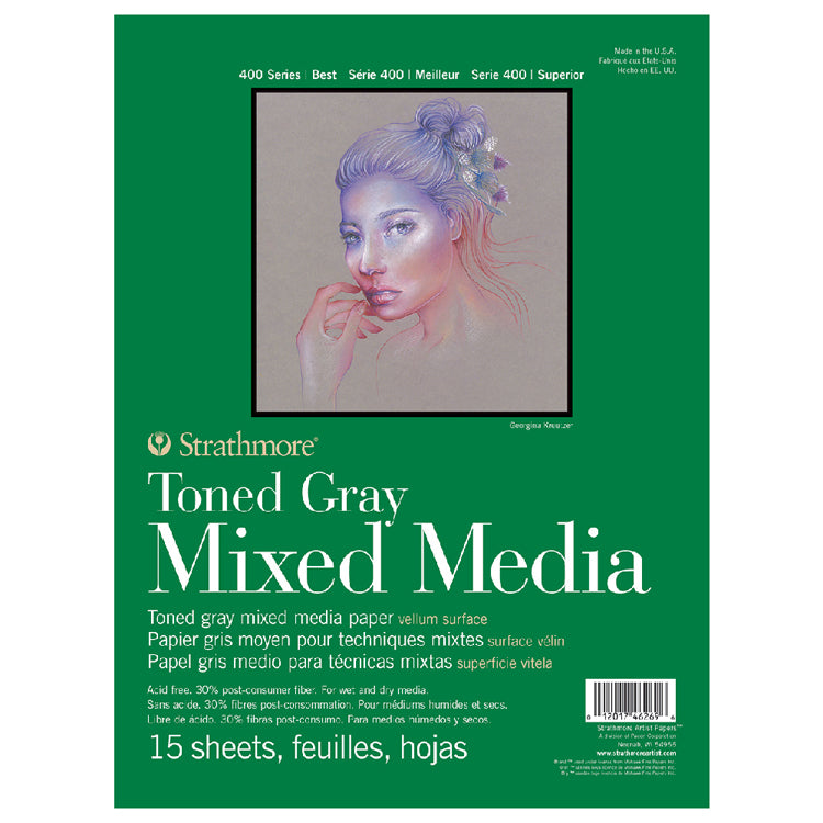 Strathmore Toned Mixed Media Paper Pad 400 Series 6x8 Gray