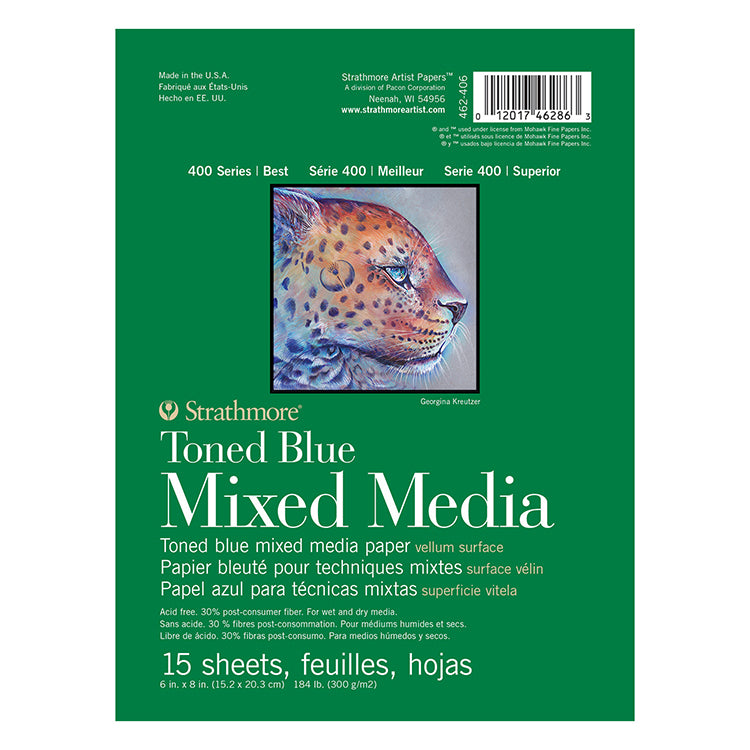 Strathmore Mixed Media Pad 400 Blue 6x8