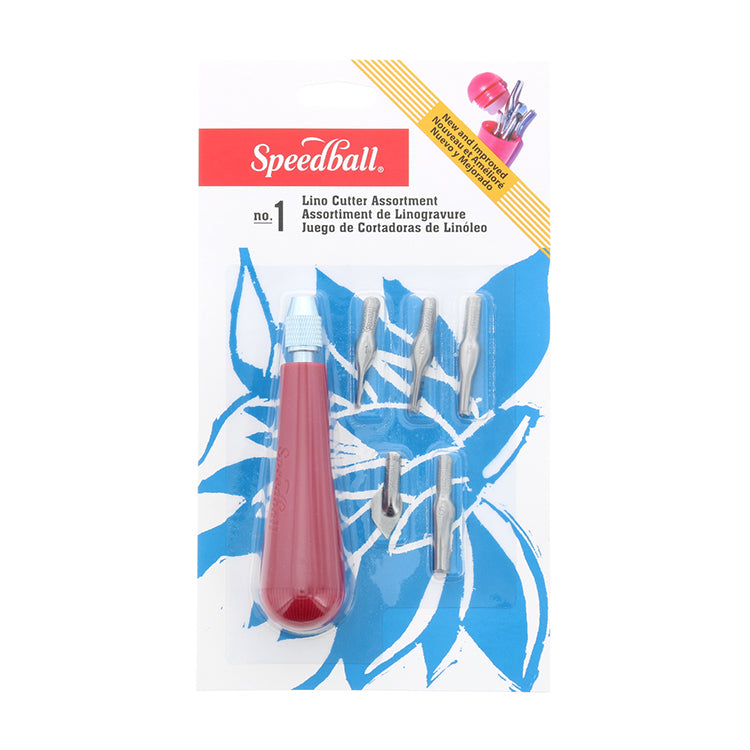 Speedball Lino Set #1 5 Blades with Handle