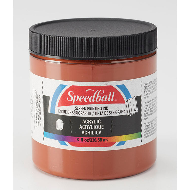 Speedball Silkscreen Ink Permanent Acrylic 8oz Brown