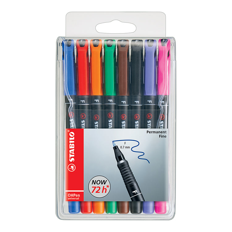 Stabilo OHPen Permanent Set of 8 Fine