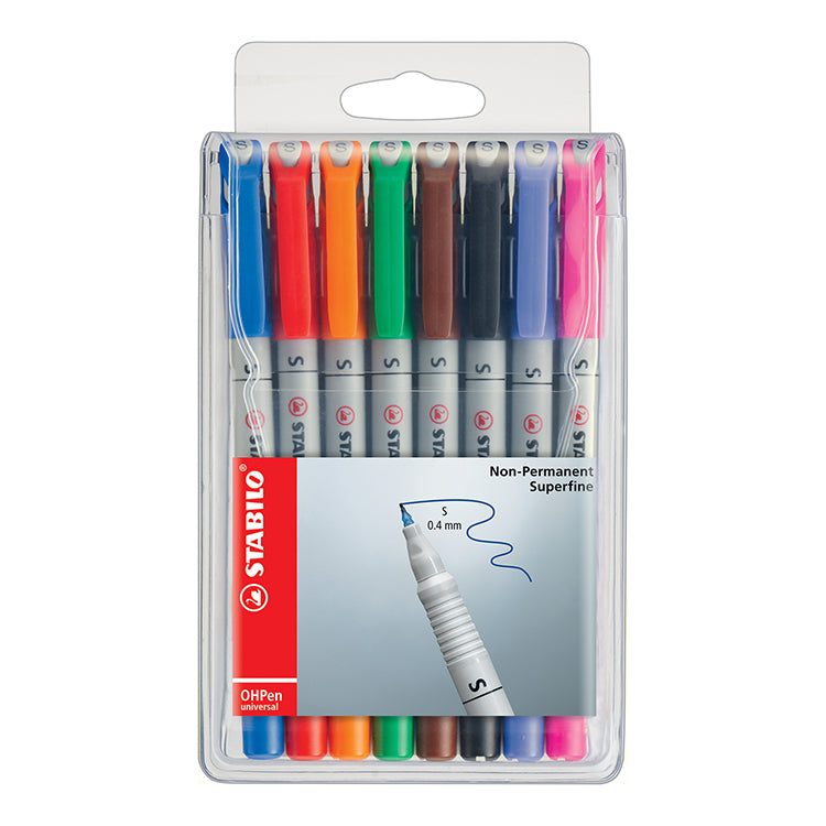 Stabilo OHPen Soluble Superfine Set of 8