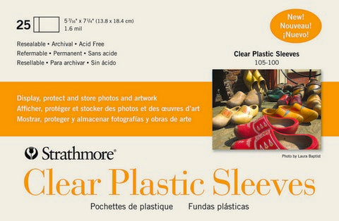 Strathmore Clear Plastic Greeting Card Sleeves 25-pk