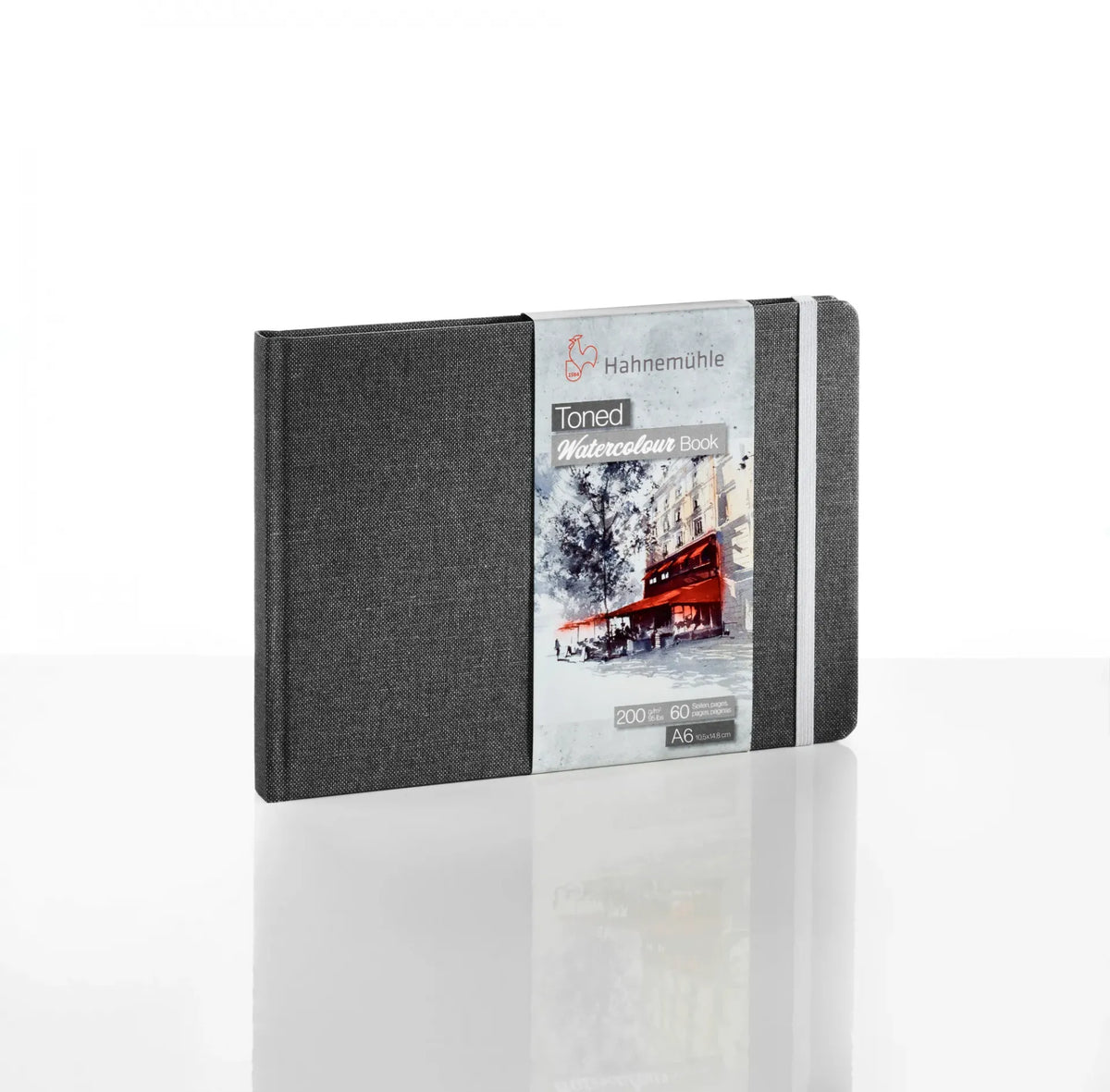 Hahnemuhle Toned Watercolor Book 200gsm Grey A6 Landscape